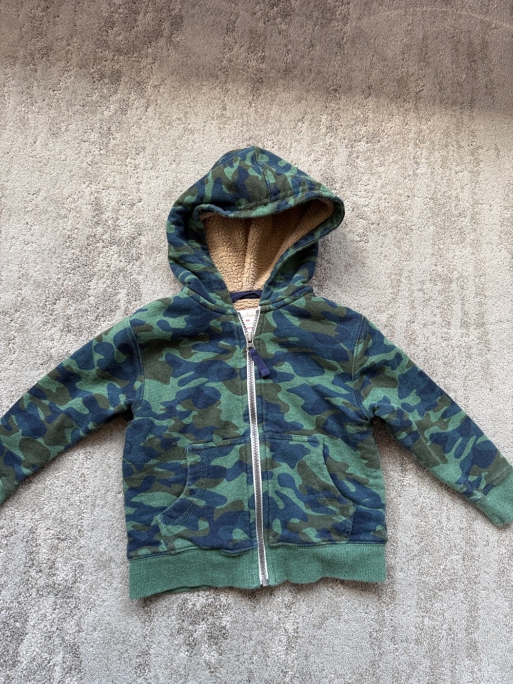 HANNA ANDERSSON Kids Camo Zip-Up Hoodie - Green